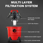 15L/18L Dry/Wet Dust Vacuum Cleaner 4m Cord Handheld Blow Function Large Bucket Design for Home Car Commercial Use