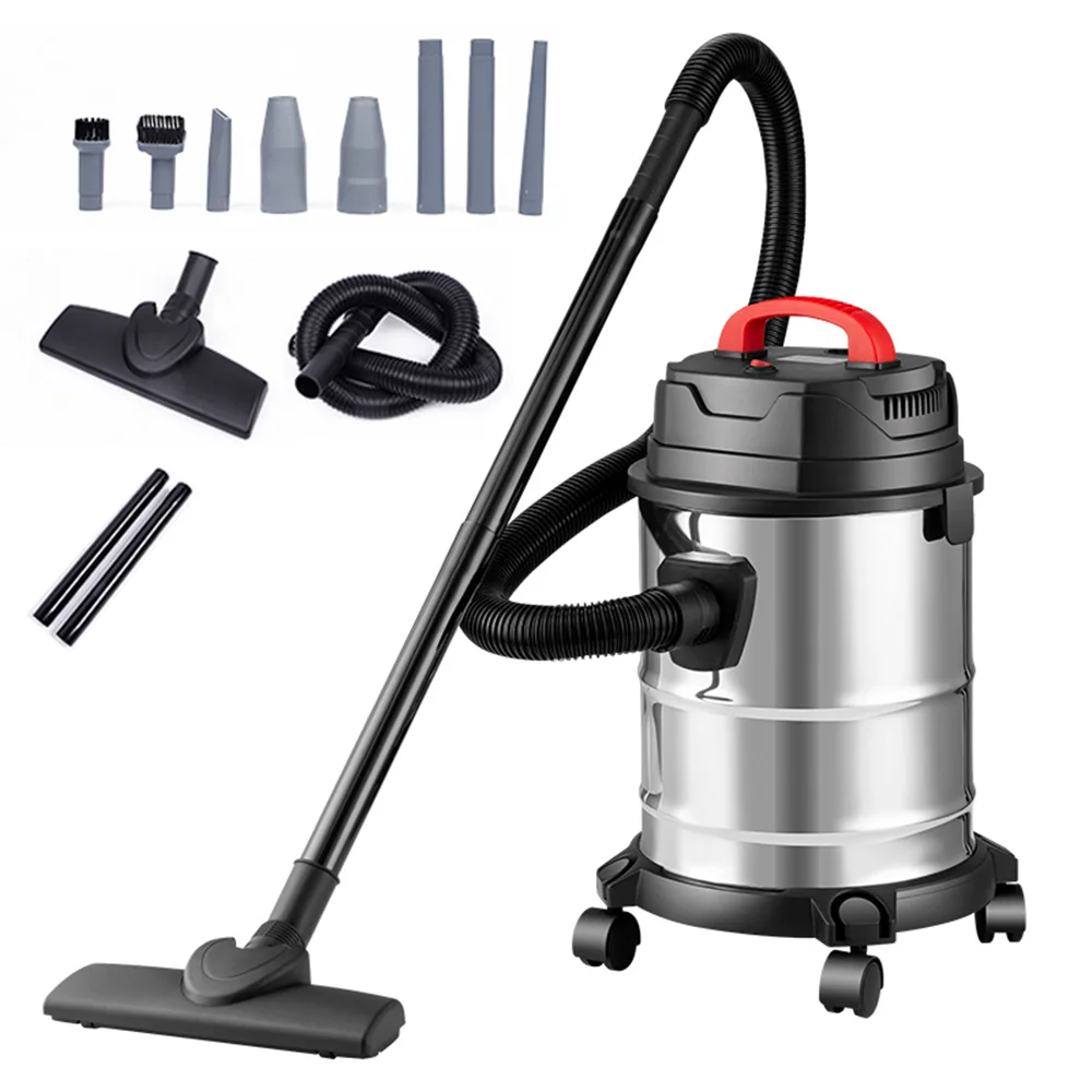 15L/18L Dry/Wet Dust Vacuum Cleaner 4m Cord Handheld Blow Function Large Bucket Design for Home Car Commercial Use