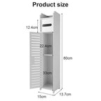 Bathroom Storage Cabinet Toilet Paper Narrow Holder Stand Save Space Multi Layered Bathroom Cabinet Large Capacity Storage Shelf