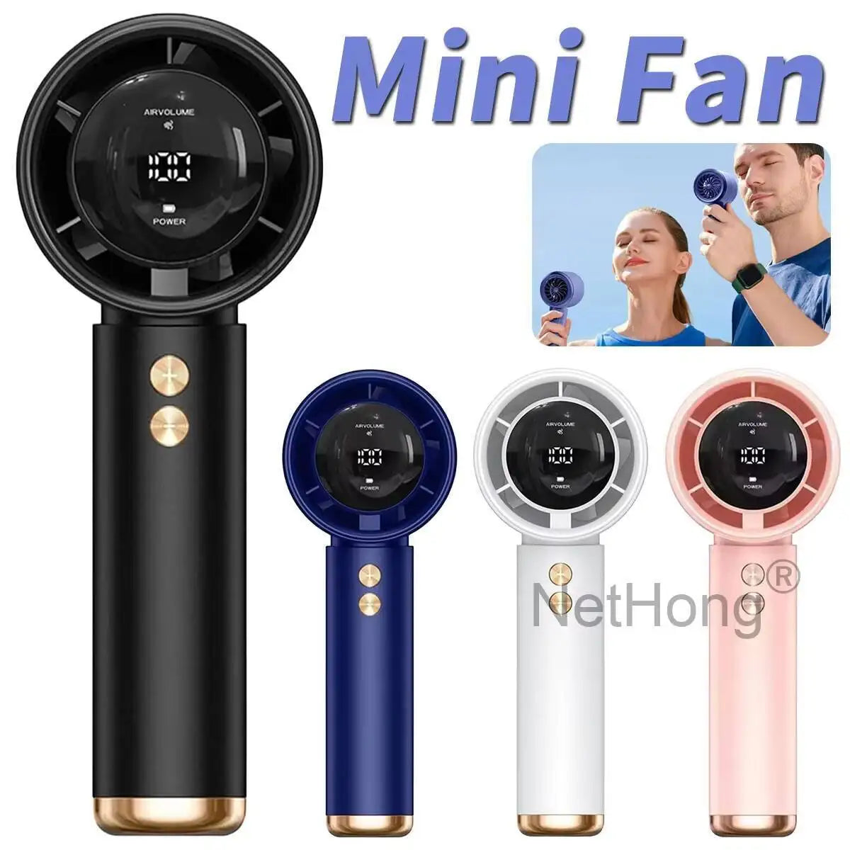3000Amh Portable 3 Speeds USB Rechargeable Mini Folding Handheld Fan Cooling UK~