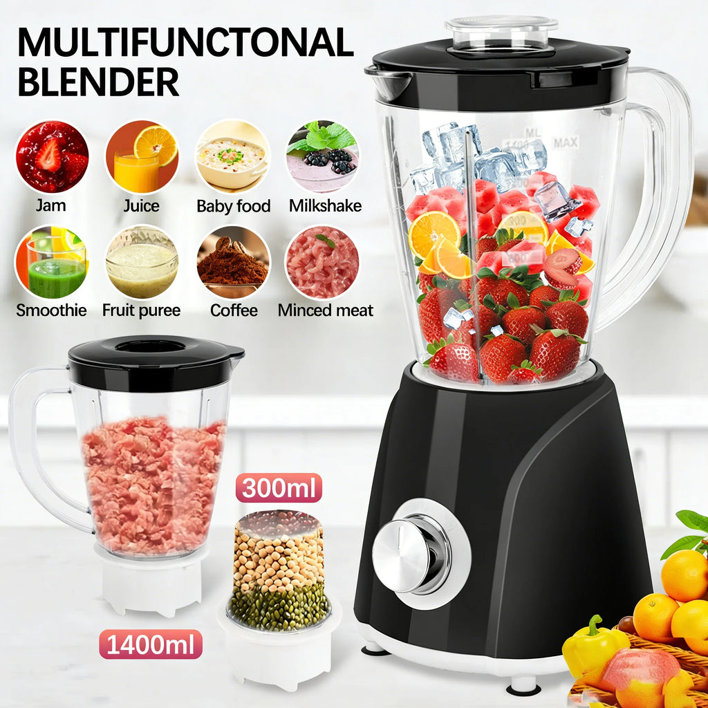 Professional Blender - 2-in-1 Multifunction Blender. 1.6L Smoothie Blender with 300ml Travel Cup,Smoothie Maker & Food Processor
