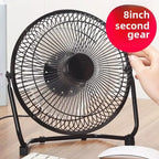 USB Powered Desktop Fan 4/6/8 Inch 2 Speed Adjustable 4 Blades 360° Rotation Portable Electric Fan for Home Office Computer