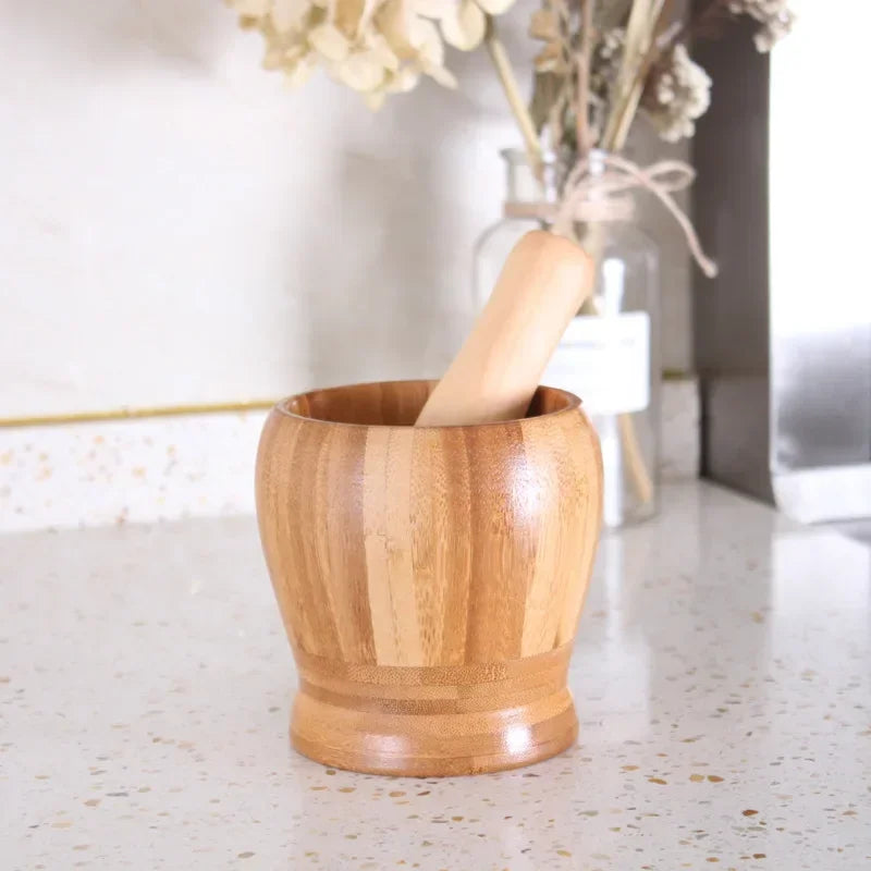 Nature Bamboo Mashed Garlic Garlic Herb Spice Mixing Grinding Crusher  Kitchen Gadgets Accessories