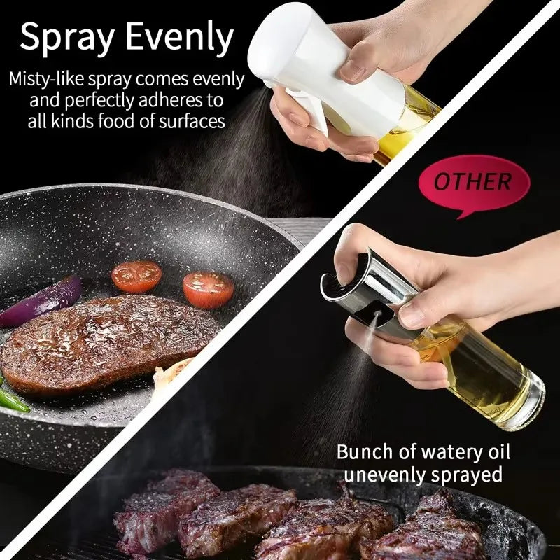 200/300/500ml Oil Sprayer Dispenser Versatile Kitchen Cooking Tool Portable Seasoning Bottle Ideal for Home Camping Dining Bar