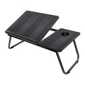 Laptop Desk, Laptop Bed Table with Foldable Legs & Cup Slot, Reading Holder Notebook Stand Breakfast Bed Tray Book Holder