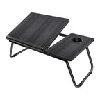 Laptop Desk, Laptop Bed Table with Foldable Legs & Cup Slot, Reading Holder Notebook Stand Breakfast Bed Tray Book Holder