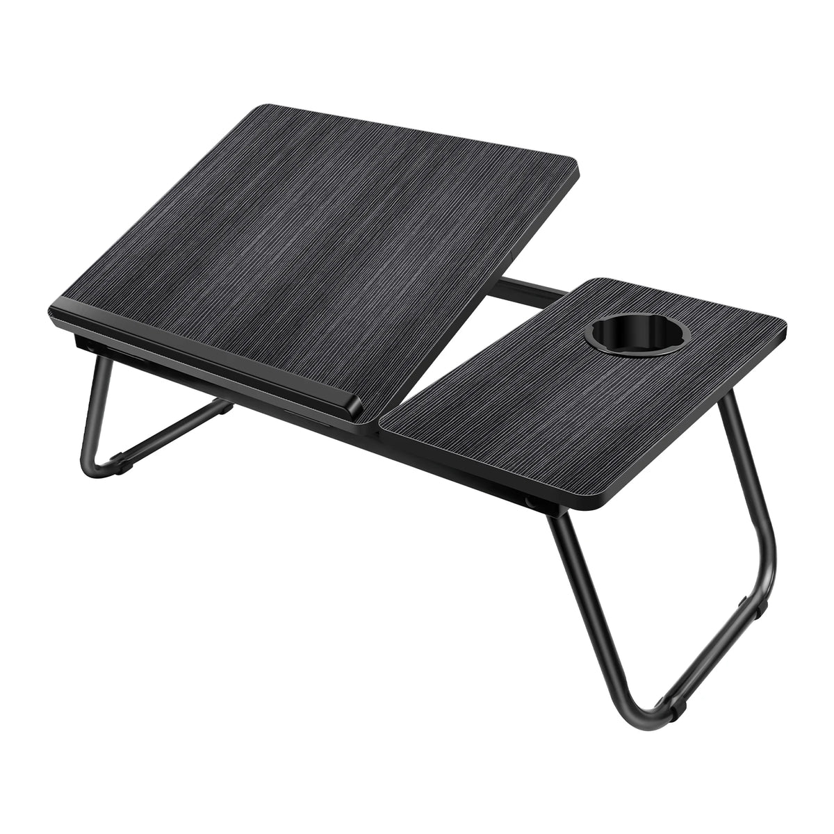 Laptop Desk, Laptop Bed Table with Foldable Legs & Cup Slot, Reading Holder Notebook Stand Breakfast Bed Tray Book Holder
