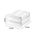 Double-Layer Egg Storage Drawer Box, Holds 32 Eggs, Transparent Body, Easy Access, White