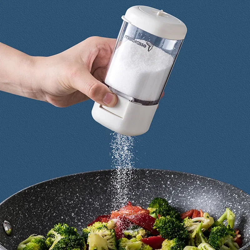 Kitchen Tools Measurable Salt Control Bottle Seasoning Bottle Combination Suit Seasoning Jar Bottle Press Type Salt Sprink