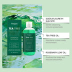 Tea Tree Essential Shampoo Natural Formula Oil Control Anti Dandruff Scalp Purifying Cleansing Soothing Moisturizing Hair