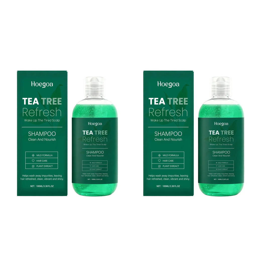 Tea Tree Essential Shampoo Natural Formula Oil Control Anti Dandruff Scalp Purifying Cleansing Soothing Moisturizing Hair