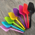2026 Plastic Kitchen Cooking Shovel Soup Spoon Large Colander Food Strainer Scoop Drain Filter Household Tools