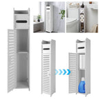 Bathroom Storage Cabinet Toilet Paper Narrow Holder Stand Save Space Multi Layered Bathroom Cabinet Large Capacity Storage Shelf
