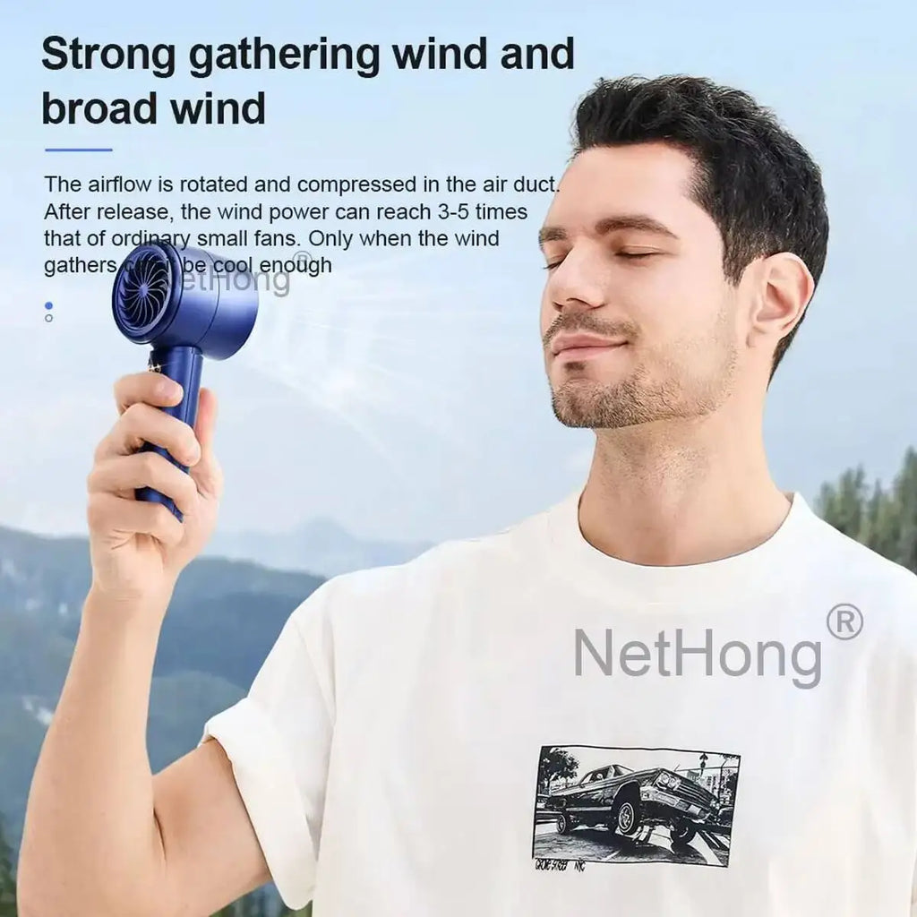 3000Amh Portable 3 Speeds USB Rechargeable Mini Folding Handheld Fan Cooling UK~