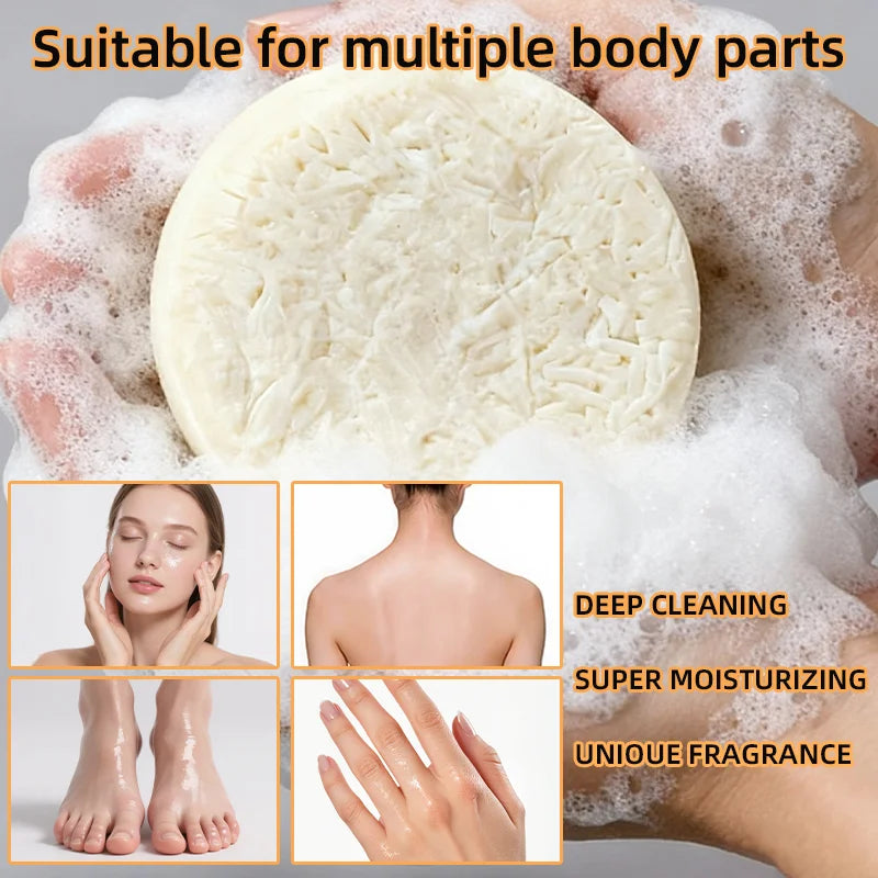 Rice Water Brightening Soap 60g - Moisturizing Deep Cleansing, Safe & Gentle for Sensitive Skin, for Face & All Body
