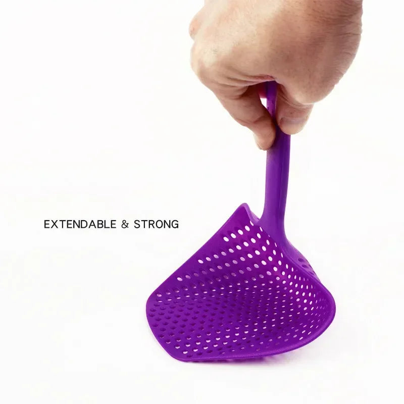 2026 Plastic Kitchen Cooking Shovel Soup Spoon Large Colander Food Strainer Scoop Drain Filter Household Tools