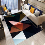 Luxury Area Mat Premium for Living Room Bedroom Office and Outdoor Beige and Brown Geometric Pattern Comfortable Mats Decor INS