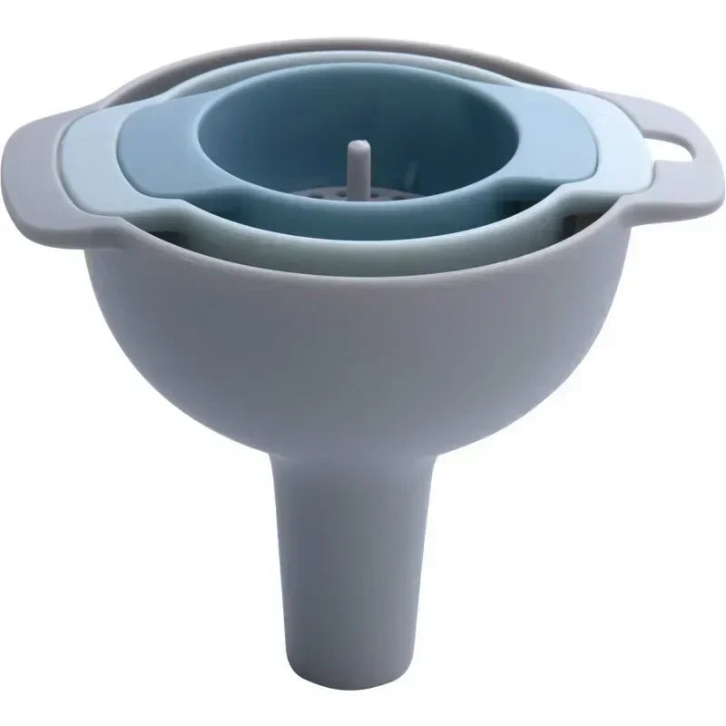 4-in-1 Funnels Set Kitchen Tool Multifu Plastic Oil Funnel Strainer Mesh Strainer Household Strainers Accessory Portable Gadget