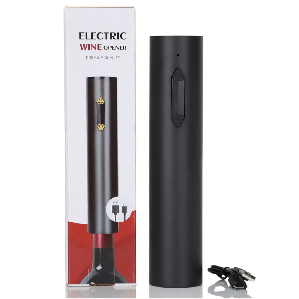 Electric Wine Bottle Opener USB Rechargable Automatic Red Wine Corkscrew Foil Cutter Vacuum Stopper Aerator Pourer Set