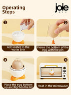 Joie Microwave Egg Boiler eggy Microwave Egg Poachers Cooker Steamer Box for Chicken and Quail Eggs Kitchen Tools Egg Tools