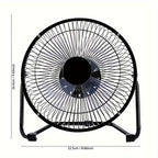 USB Powered Desktop Fan 4/6/8 Inch 2 Speed Adjustable 4 Blades 360° Rotation Portable Electric Fan for Home Office Computer