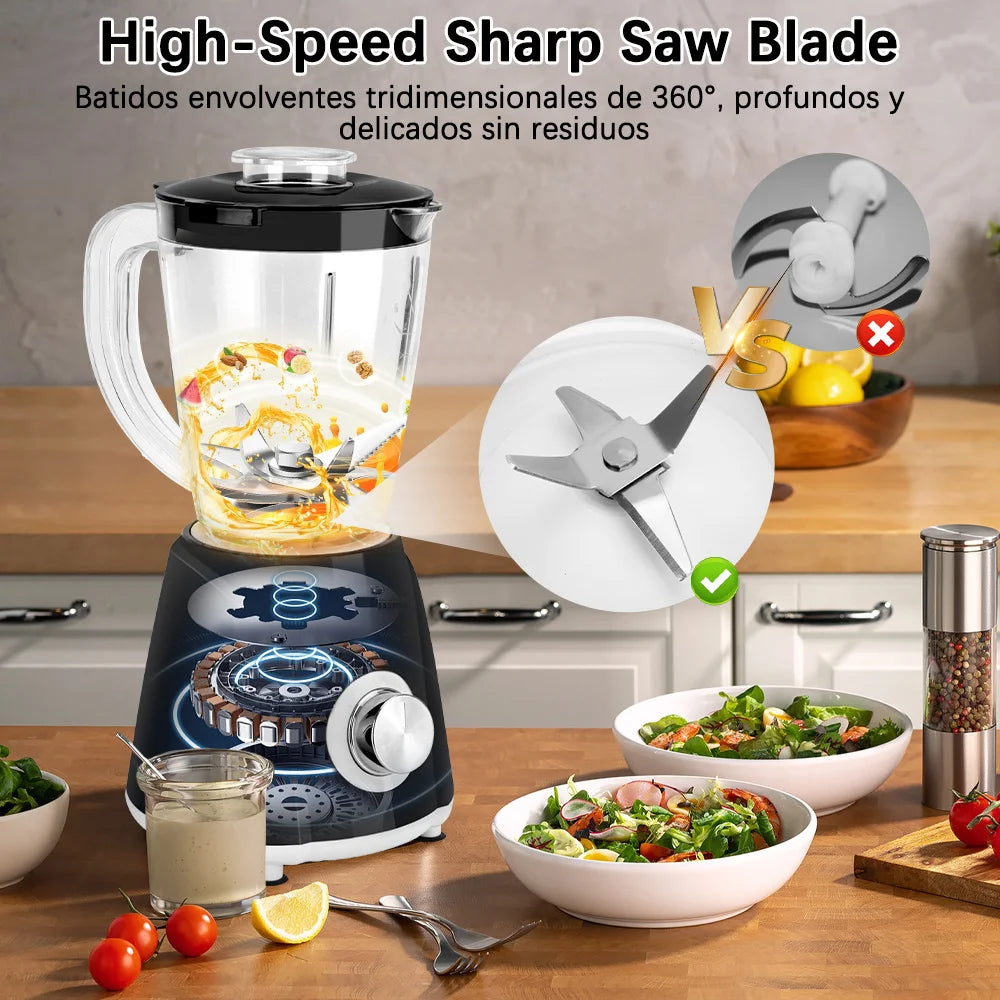 Professional Blender - 2-in-1 Multifunction Blender. 1.6L Smoothie Blender with 300ml Travel Cup,Smoothie Maker & Food Processor