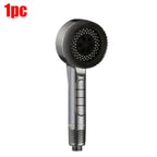 4 Modes Self-cleaning Shower Head with Silicone Brush One-Key Stop Water Massage High Pressure ABS Showerhead with Filter