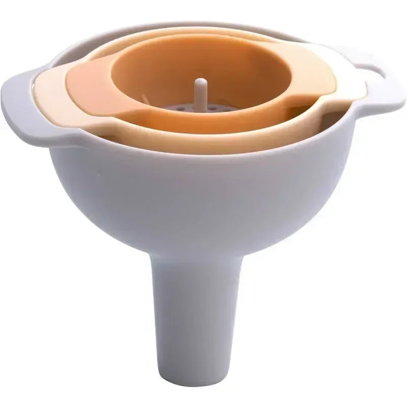 4-in-1 Funnels Set Kitchen Tool Multifu Plastic Oil Funnel Strainer Mesh Strainer Household Strainers Accessory Portable Gadget
